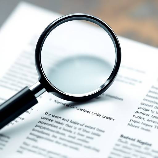 Icon of a magnifying glass examining a document